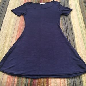 🌚 Vintage 90s Navy Blue Skater Dress Grunge Cute